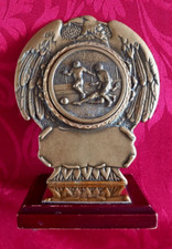 PEE - EDORA LEAGUE CUP WINNERS FOOTBALL TROPHY EAGLE VERY RARE, HEAVY. VINTAGE