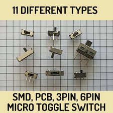 11 Types DPDT SPDT DP3T Micro Mini Slide Toggle Switch SMD PCB 3 PIN 6 PIN 8 PIN