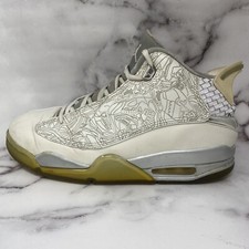 Nike Air Jordan Dub Zero Shoes Sneaker Laser White Metallic Silver Men's Sz 10 M