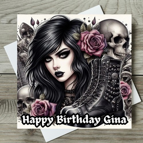Goth birthday card - birthday,
