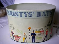 Rare Find! Vintage Christys' London Hats -Hat Box / Prop. 1960s Oval