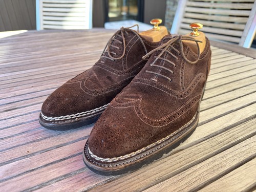 Bontoni brown suede - brown,