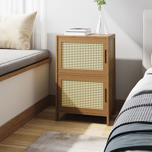 Boho bedside table - table, bamboo