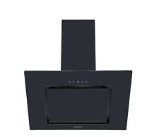 Cookology Angled Cooker Hood 70cm Chimney Extractor - Black Glass VER705BK/A++