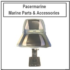 Moulded Grey/Charcoal Marine Folding Helm Seat & Pedestal 11.5-17.5mm 