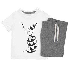 'Snake ready for bed' Kids Nightwear / Pyjama Set (KP040698)