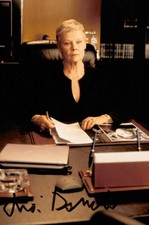 Dame Judi Dench Signed 6x4