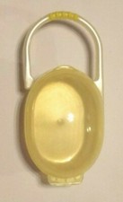 Nuby Baby Soother Pod Holder Pacifier Dummy Storage Travel Box Yellow