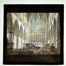 Antique Magic Lantern Glass Slide Carlisle Cathedral Colour PHOTO