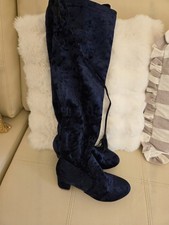 Navy Long Over-The-Knee Boots