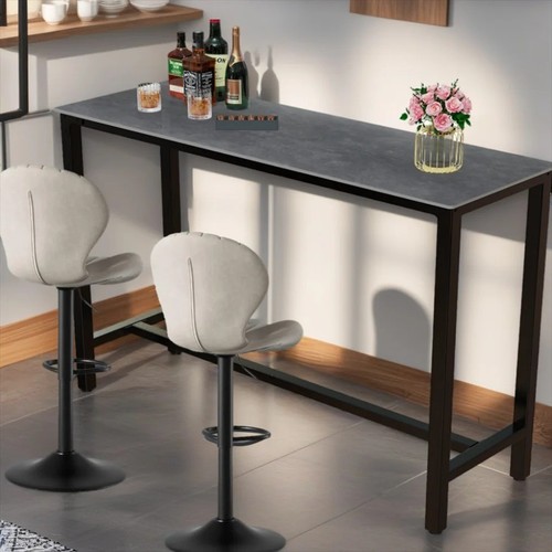 Slate marble bar table 120cm - marble,