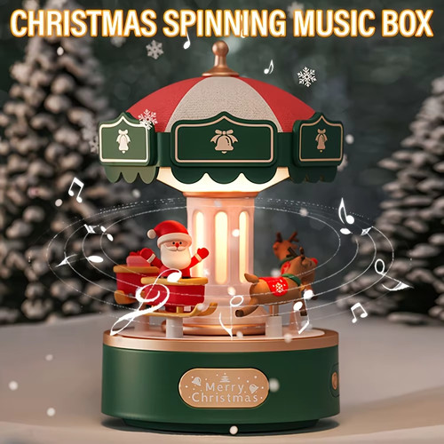 Christmas carousel music night - music,