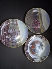 3 James Herriot Border Fine Arts Tractor Plates 'The Fergie'  'The First Cut' 