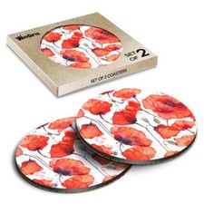 Round MDF Coaster Watercolour