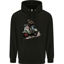 Scooter Skull MOD Moped Motorcycle Biker Childrens Kids Hoodie