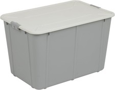 Large Storage Box with Clip Locked Lid For Auction Light Grey 60L