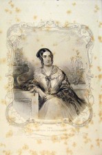 Original Old Antique Print