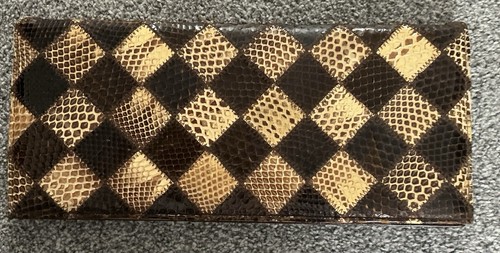 Vintage snake skin handbag - skin,