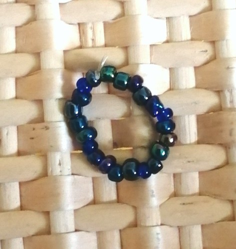 Boho hippie bead stretch ring - hippie,