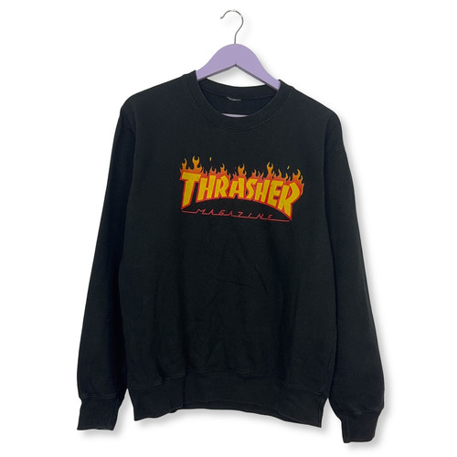 Black thrasher crewneck - thrasher,