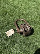 ANTIQUE LARGE CAST IRON BRITISH MILITARY PULLEY