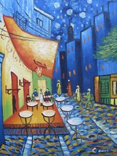 Vincent van Gogh large oil painting canvas art classic Cafe Terrace at night rep