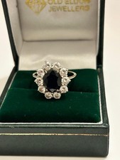 Sapphire Ring With Halo Of