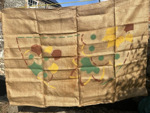 Vintage emu rug making canvas - rug,