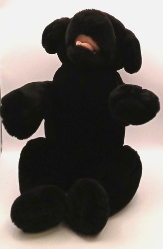 Black dog plush soft - dog, toy