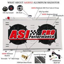 4 Row Radiator+Shroud Fan Kits