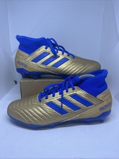 Adidas Football Boots Mens UK 8 Predator 19.3 FG Gold Metallic Blue Shoes