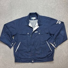 VINTAGE Japanese Jacket Womens Medium Blue Chore Work Wear Utility Military Lady