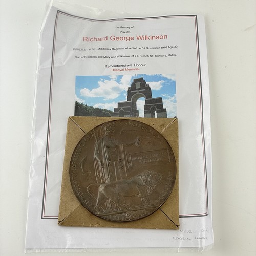 Ww1 death plaque - death, penny
