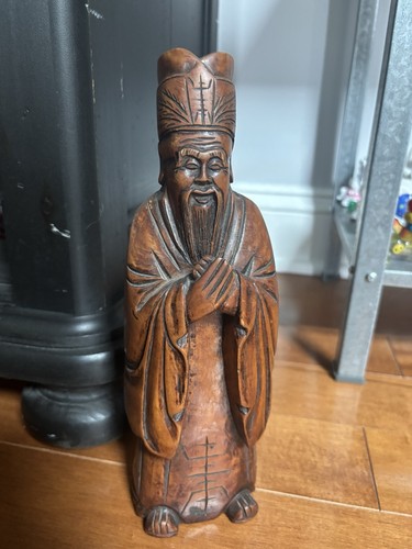 Vintage confucius carved - vintage,