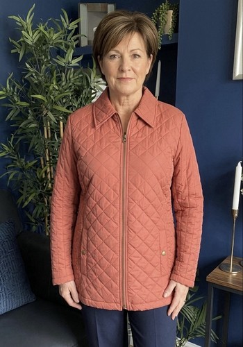 Lands end burnt orange - burnt, quilted