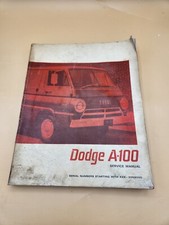 Dodge 1967 A100 Compact Sportsman Wagon Van Pickup   Service Manual