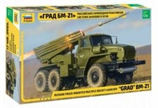 Zvezda 3655 BM-21 "Grad"Russian Truck-Mounted Multiple Rocket Launcher1/35 Scale