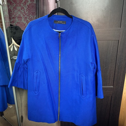 Zara coat cobalt blue size - zara,