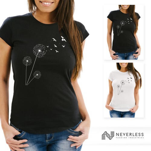 Women dandelion birds - dandelion,