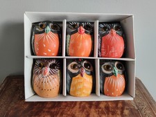 Set Of 6 Pottery Hand Painted