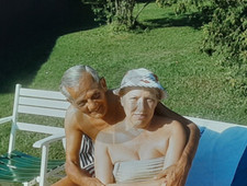 Tan Sweaty Mature Man & Busty