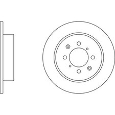 2x Brake Discs Solid For Honda