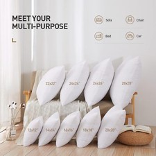 1x, 2x & 4x Luxurious Cushion Pads Premium Hollow-Fiber Inner Filler Pillows