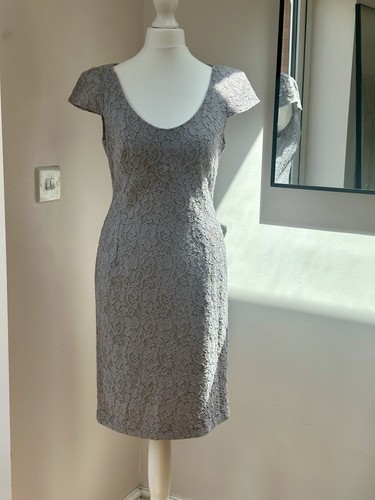 Reiss grey lace wiggle - grey,