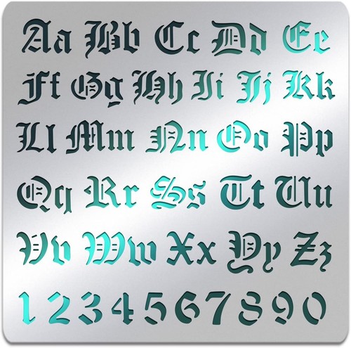 Benecreat matte metal - matte, letters