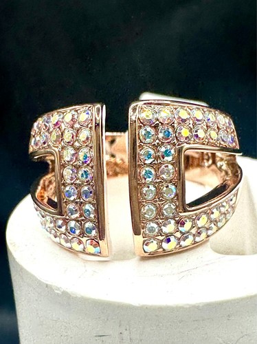 Aurora borealis rose gold - , ring