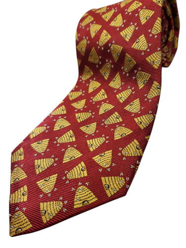 Masonic beehive silk necktie - masonic,