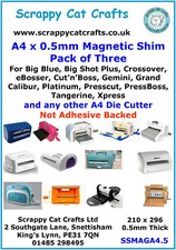 A4  Magnetic Shim 3 pk eBosser, Cut'n'Boss, Big Shot Plus by SCC SSMAGA4.5    6