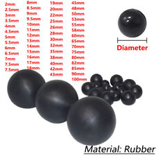 Rubber Ball Round Solid Black