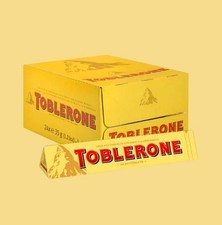 TOBLERONE MILK CHOCOLATE FULL BOX of 24x35g. BEST BEFORE 12/03/2026